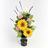 永咲花 プリザーブドフラワー 仏花 ひまわり PSYH-02142 一対 (2)