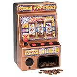 Trisquirrel ジャンボ スロットマシン トークン48個付き 777銅色 カジノスタイル おもちゃ 点滅ライトとジャックポットアラートサウンド付き 対象年齢6歳以上。