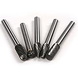 Agile-shop 5pcs 1/4" Tungsten Carbide Rotary Cutter files Set CNC Engraving Cut [並行輸入品]