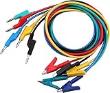 Yeeco 多機能 デジタルマルチメーター プローブテスト リードキット 両端にアリゲータークリップ テストリード 5PCS 5 Color Set B1700525