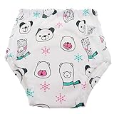 KESOTO 赤ちゃん　トイレトレーニングパンツ おむつ トイレ 布おむつ 防水トレーニングパンツ コットン 6層 全6種類　 - くま, 80cm