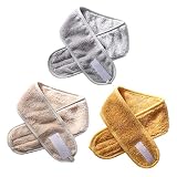 ヘアバンド 洗顔 カチューシャ 髪バンド レディース ヘッドバンド コーラルフリース ふわふわ 吸水 化粧/お風呂/家事/スポーツ/ヨガに適用 髪留め 3点セット (グレー,イエロー,キャメル)