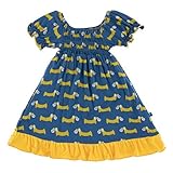 KicKeeパンツLittle Girls竹Gathered Dress US サイズ: 5 Years カラー: ブルー