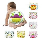 6 X Baby Toddler Girls Cute Boys Potty Training Pants reusable (100, Design 1) by NO.1987 commerce