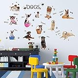 iusun子供部屋壁ステッカーキュート犬デカールPuppies Dog Pet Shop Home Decor取り外し可能