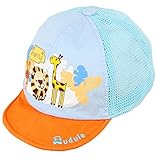 【SEBLES】ベビー 赤ちゃん 男の子 女の子 キャップ 動物 アニマル メッシュ カジュアル 可愛い コットン 綿　UV 紫外線 春 夏 0歳 1歳 2歳(タイプE,48cm)