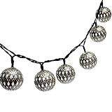 LUCKLED Globe Solar String Lights, 11ft 10 LED Fairy Moroccan Ball Lights Decorative Lighting for In