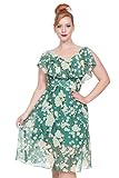 Voodoo Vixen - Women's Agatha Green Floral Dress XL