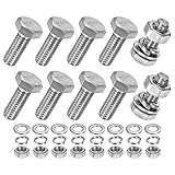 M METERXITY 10セット 六角ボルト M6 ボルト M6×16mm ナット ロックワッシャー 平座金 ステンレス 六角頭ネジ 全ねじ 耐久性 防錆 産業 部品 機械 シルバー