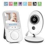 ベビーカメラ ベビーモニター ワイヤレス 防犯カメラ 見守りカメラ 2.4" LCD デジタル カラー ランプ/赤外線ナイトビジョン/子守唄 無線 遠隔監視カメラ ペット見守り 年寄り介護 子育て応援