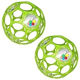 Rhino Toys 4 Inch Oball With Rattle, 2 Pack - Green/Green by Rhino Toys [並行輸入品]