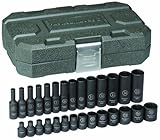 GearWrench 84901 1/4-Inch Drive Impact Socket Set Metric, 28-Piece by Apex Tool Group