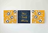 Home Family Blessing &インスピレーション引用 – ストレッチキャンバスラブバード&ツリー壁装飾 – Memorable Gifts for Living Room &寝室 – デ