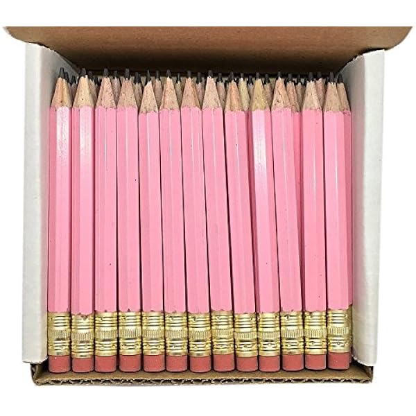 Half Pencils With Eraser Golf Classroom Pew Short Mini Hexagon Sharpened Non Toxic 2 Pencil Color Pastel Pink Box Of 48 Golf Pocket Pencils Pencils Amazon Com Au