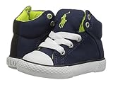 (ポロラルフローレン) Polo Ralph Lauren キッズカジュアルシューズ・・スニーカー・靴 Colton (Toddler) Navy Canvas/Citron Polo 10 Todd