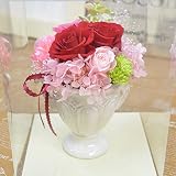 [エルフルール]【マケプレお急ぎ便対象】プリザーブドフラワー SWEET レッド クリアケース付 フラワーギフト 花 ブリザードフラワー 母の日