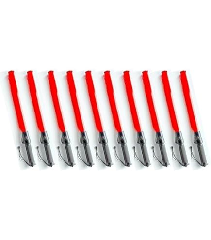 10本セット【抜群の明るさ!!】防滴タイプ 高輝度LED誘導灯 誘導棒 ◇ Amazon.co.jp: 指示灯 10本セット LED 誘導灯 高輝度 作業灯 電池式