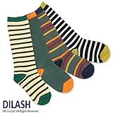 (ディラッシュ) DILASH 秋'15 ボーダー柄ハイソックス M(16～18cm) グレー
