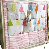 漫画の多機能ベッドサイドの赤ちゃんのおむつバッグ収納袋 おもちゃ 多層コットンベビーベッド収納袋