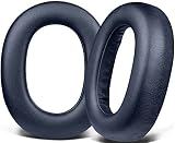 SOULWIT イヤーパッド イヤークッション Jabra Elite 85h Wireless Over-Earヘッドホン 用 交換パッド プロテインレザー ヘッドパッド 高密度フォーム ネイビーブルー