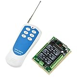 DC 12 V 6 CHホワイト&ブルーワイヤレスリモートコントロールスイッチInching自動ロック式送信機