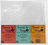 Invest In Vinyl 100 クリアプラスチック保護LPアウタースリーブ 3ミルビニールレコードスリーブアルバムカバー 12.75インチ x 12.5インチ LPコレクションに適切な保護を提供