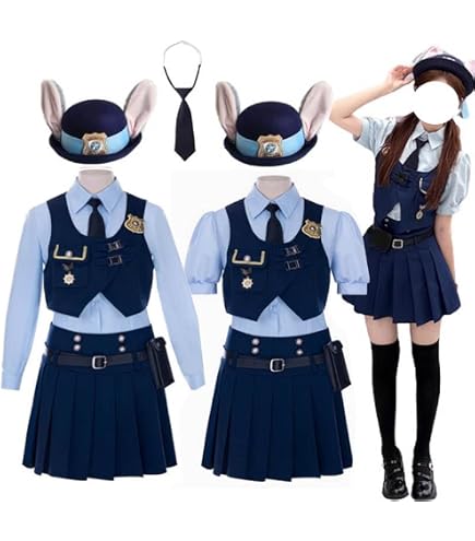 Amazon.co.jp: longmucos ズートピア ジュディ 警察制服 コスプレ衣装