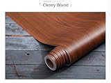 PVC自己接着木目ステッカー防水壁紙改装ステッカー17.7in * 16.4ft/23.6in * 16.4ft (Color : Cherry wood, サイズ : XS)
