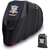 XYZCTEM Motorcycle Cover -Waterproof Outdoor Storage BagMade of Heavy Duty Oxford Material Fits up to 116 inch Harley Davison