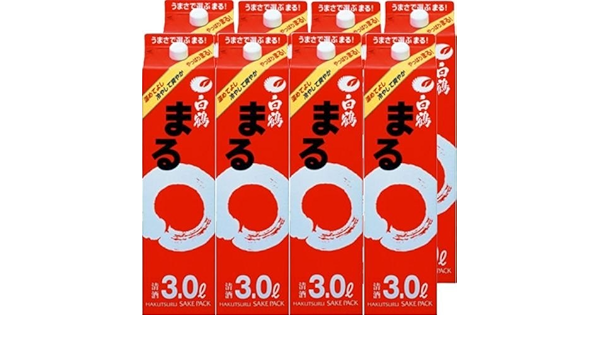 Amazon Co Jp 白鶴 まる 3000mlパック 4本入 2ケース 8本 食品 飲料 お酒