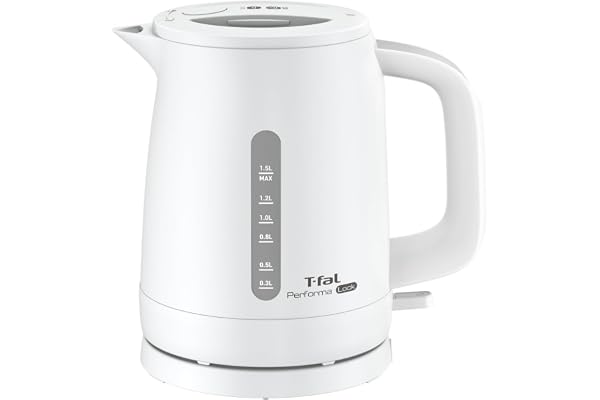 【オンライン限定】ティファール 電気ケトル 1.5L シンプル 転倒お湯もれロック 省スチーム設計 「パフォーマ ロック ホワイト」 大容量 KO1621JP