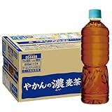[機能性表示食品]コカ・コーラ やかんの濃麦茶 from 爽健美茶 ラベルレス 600ml PET ×24本 [ノンカフェイン]