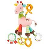 Fehn Safari Activity-toy giraffe with clamp (animal + act.) by Fehn