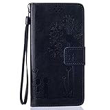 Huawei P8 Lite 手帳型 ケース カバー Zeebox [生涯補償付き] 高品質 落下防止 保護カバー カード収納 スタンド機能 マグネット式 ストラップ付き Huawei P8 Lite