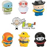 [ミスターE=mc2]Mr. E=mc² TM Squeeze and Stress Ball Funny People Pack for Kids; 6 Figures for School and
