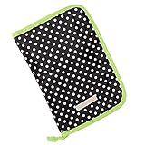 ハンナフラ(Hanna Hula) 母子手帳ケース(マルチケース) Lサイズ プチドットブラック