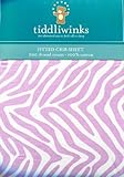 TIDDLIWINKS LAVENDER ZEBRA PRINT FITTED CRIB SHEET by Tiddliwinks