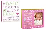 Pink and White Baby Inspirational Wood Signs by Blossoms & Buds [並行輸入品]