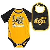 Infants NCAA Wichita State Shockers Onesideとよだれかけセット（チームカラー）
