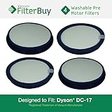 4 - Dyson DC17 (DC-17) Pre Motor Washable & Reusable Replacement Filters, Part 911236-01. Designed b