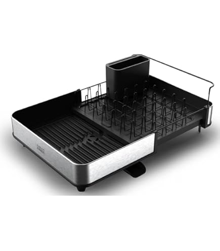 Amazon | Sabatier Expandable Dish Rack with Soft Touch Coating
