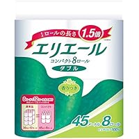 エリエール トイレットペーパー 1.5倍巻き 45m×8ロール ダブル パルプ100% リラックス感のある香り