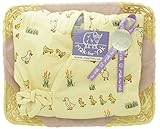 マックザヤック(Mak the yak) ベビー パイル地 バスローブ （アヒル柄） 6-12M/ML(80cm) 【 名入れ 無料 】 【 カゴ入り ラッピング 】 出産祝い 新生児 ギフト プレゼ