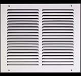 12 " W x 10 " HスチールReturnエアグリル – Sidewall and Cieling – HVACダクトカバー – ホワイト
