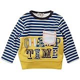 【秋冬物】 CHILD CHAMP(チャイルド チャンプ) 裏起毛×ベロアボーダー切替ロゴトレーナー 90cm /MS NO.C-86154156