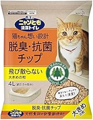 ニャンとも清潔トイレ脱臭・抗菌チップ大きめの粒4L