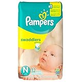 Pampers Swaddlers Diapers, Size N, 32 Count by Pampers
