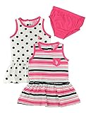 米国ポロ協会。ベビー女の子2 Pack Stripe and Polkaドットコットンドレスwith Panty カラー: ピンク