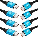 WLGQ usb c USB4 40Gbps データ転送 240W電源 タイプc ケーブル,Thunderbolt 4 Thunderbolt 3 対応 USB-C 3.2 Gen 2 thunderbolt4 ケーブル - 1フィート(0.3m)-4本入り