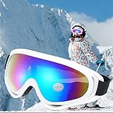 [Radd Keep] スキーゴーグル スノボゴーグル UV400 紫外線カット 耐衝撃 防塵 防風 防雪 目が疲れにくい 登山/スキー/バイク/アウトドアスポーツに全面適用 子供用 男女兼用